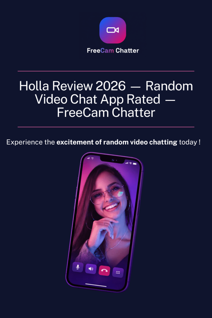 Holla App homepage screenshot