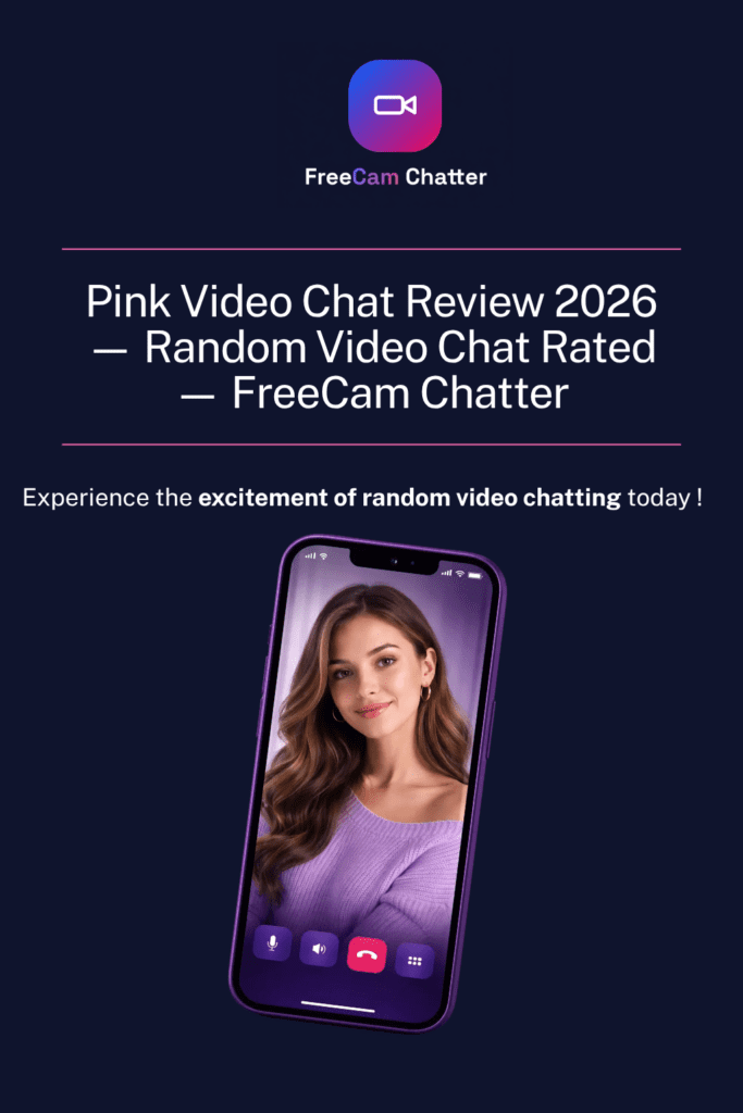 Pink Video Chat homepage screenshot